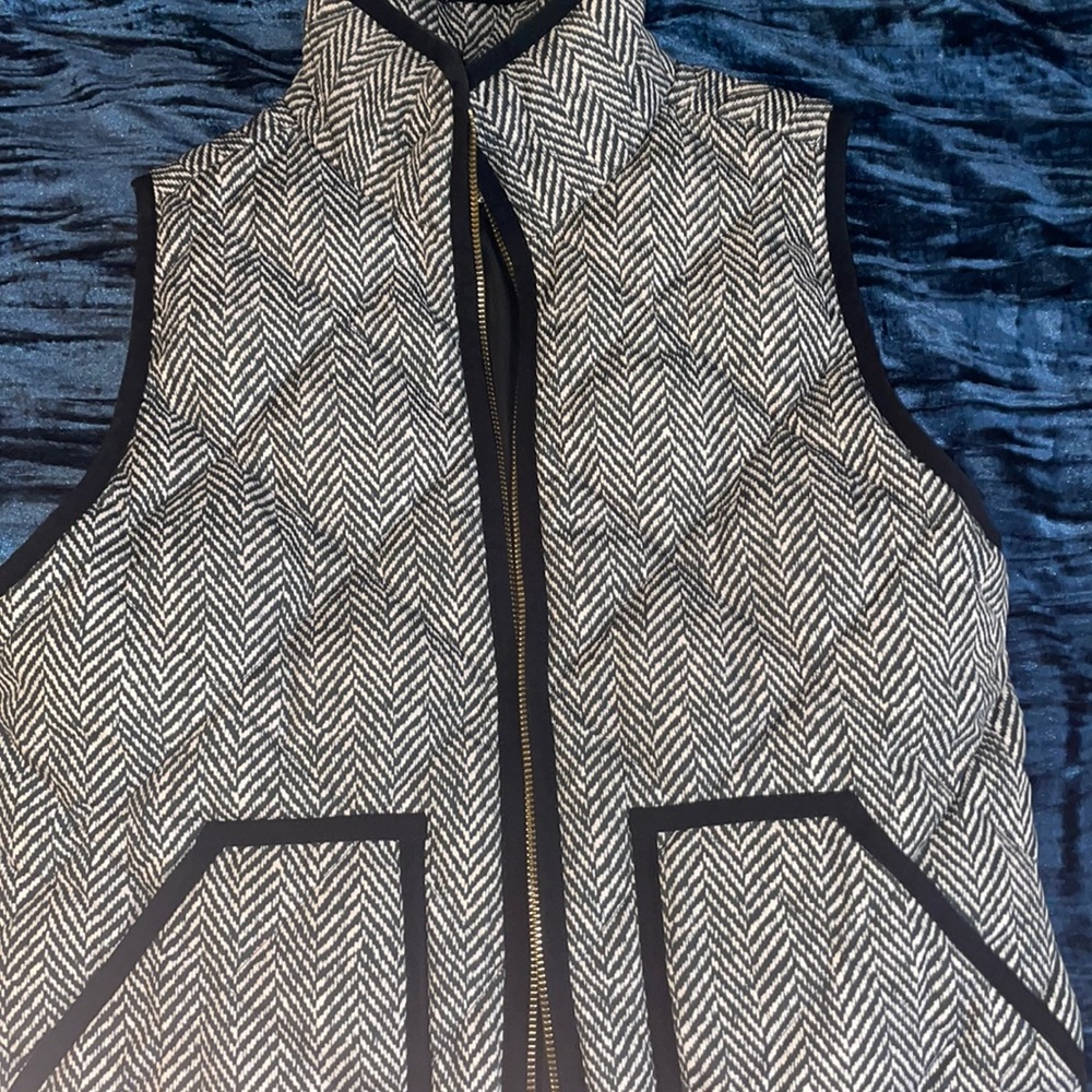 J. Crew Black & White Vest
